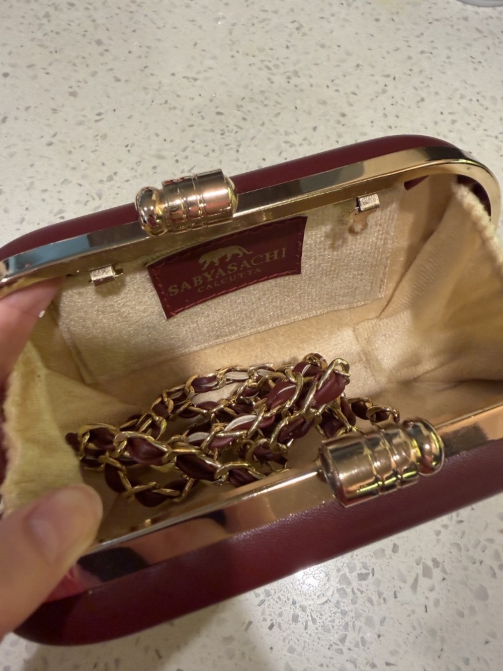 Sabyasachi Inspired Taj Mahal Clutch Bag Party Evening Formal Purse BURGUNDY/WIN - Picture 10 of 11